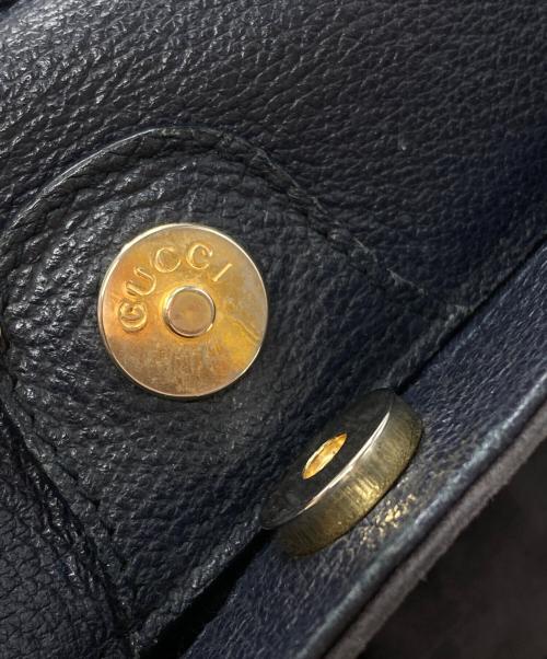 GUCCI（グッチ）GUCCI (グッチ) 2WAYバンブーミニバッグ/Bamboo Mini Bag ネイビーの古着・服飾アイテム