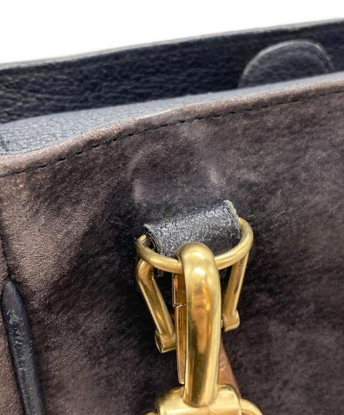 GUCCI（グッチ）GUCCI (グッチ) 2WAYバンブーミニバッグ/Bamboo Mini Bag ネイビーの古着・服飾アイテム