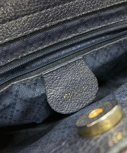 GUCCI（グッチ）GUCCI (グッチ) 2WAYバンブーミニバッグ/Bamboo Mini Bag ネイビーの古着・服飾アイテム