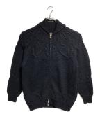 BATONER×STEVEN ALANバトナ―×スティーブンアラン）の古着「ショールカラージップカーディガン/ Shawl-Collar Zip-Up Cardigan」｜ブラック