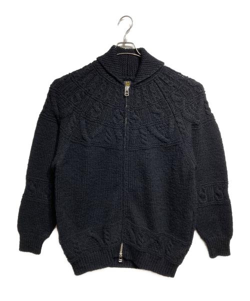BATONER（バトナ―）BATONER (バトナ―) STEVEN ALAN (スティーブンアラン) ショールカラージップカーディガン/ Shawl-Collar Zip-Up Cardigan ブラック サイズ:4の古着・服飾アイテム