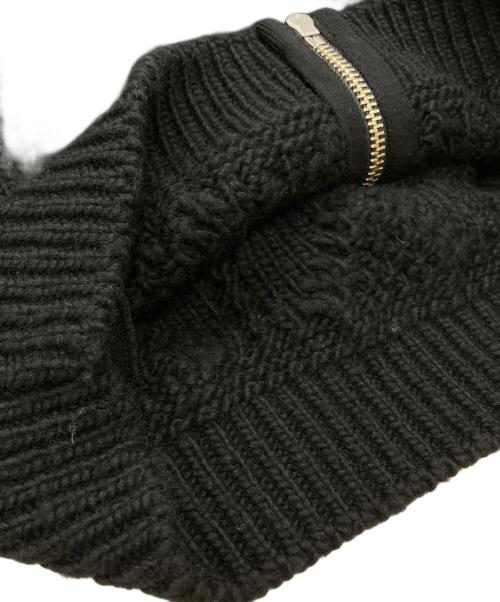 BATONER（バトナ―）BATONER (バトナ―) STEVEN ALAN (スティーブンアラン) ショールカラージップカーディガン/ Shawl-Collar Zip-Up Cardigan ブラック サイズ:4の古着・服飾アイテム