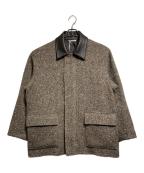 AURALEEオーラリー）の古着「HOMESPUN TWEED ZIP BLOUSON/ホームスパン・ツイード・ジップ・ブルゾン」｜ブラウン