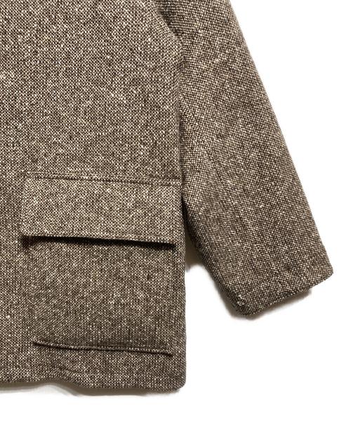 AURALEE（オーラリー）AURALEE (オーラリー) HOMESPUN TWEED ZIP BLOUSON/ホームスパン・ツイード・ジップ・ブルゾン ブラウン サイズ:4の古着・服飾アイテム