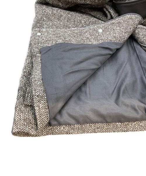 AURALEE（オーラリー）AURALEE (オーラリー) HOMESPUN TWEED ZIP BLOUSON/ホームスパン・ツイード・ジップ・ブルゾン ブラウン サイズ:4の古着・服飾アイテム