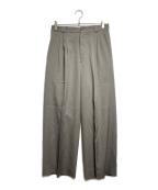 YOKEヨーク）の古着「3pleated Wide-leg Trousers」｜グレー