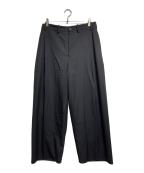 nonnotteノノット）の古着「Drape Doeskin Cloth Draping Crotch Box Pleats Trousers」｜ブラック