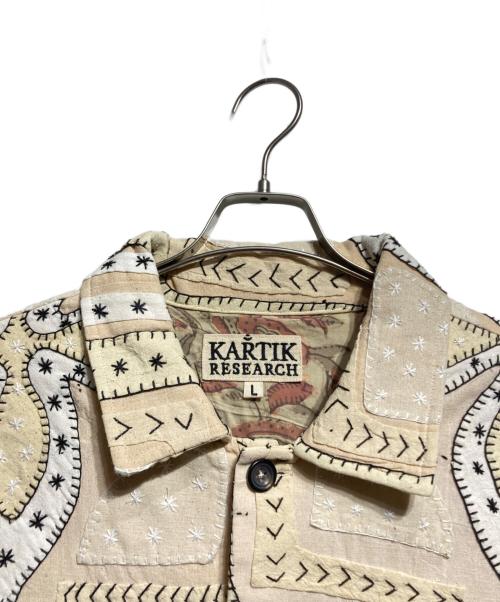 KARTIK RESEARCH（カーティックリサーチ）KARTIK RESEARCH (カーティックリサーチ) Godhadi Cropped Jacket ブルー サイズ:Lの古着・服飾アイテム