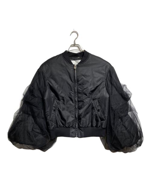 Chika Kisada（チカ キサダ）Chika Kisada (チカ キサダ) TULLE BLOUSON MA-1/チュールブルゾンMA-1 ブラック サイズ:1の古着・服飾アイテム