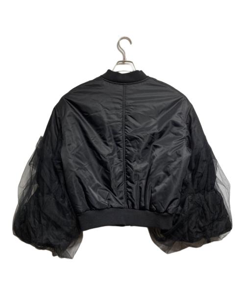 Chika Kisada（チカ キサダ）Chika Kisada (チカ キサダ) TULLE BLOUSON MA-1/チュールブルゾンMA-1 ブラック サイズ:1の古着・服飾アイテム