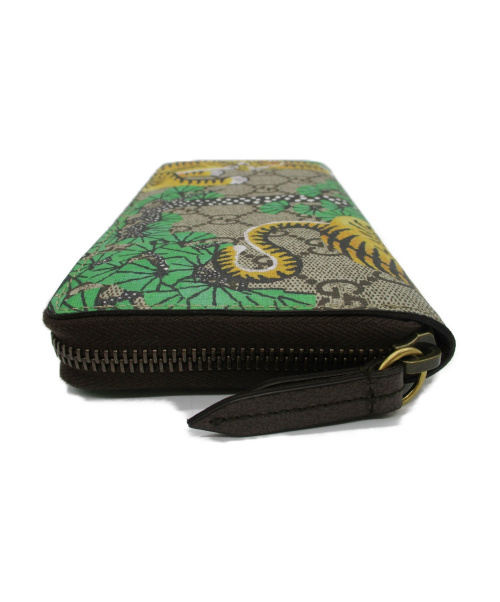 GUCCI（グッチ）GUCCI (グッチ) GGスプリームラウンドファスナーウォレット ベージュ サイズ:無表記 451468・1147の古着・服飾アイテム