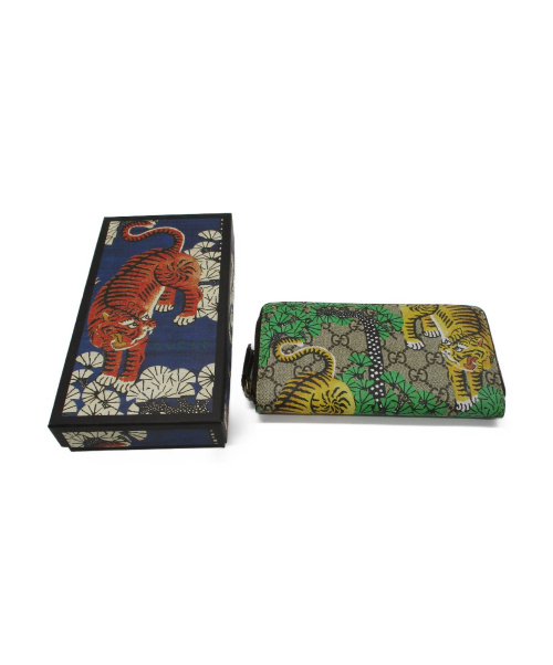 GUCCI（グッチ）GUCCI (グッチ) GGスプリームラウンドファスナーウォレット ベージュ サイズ:無表記 451468・1147の古着・服飾アイテム
