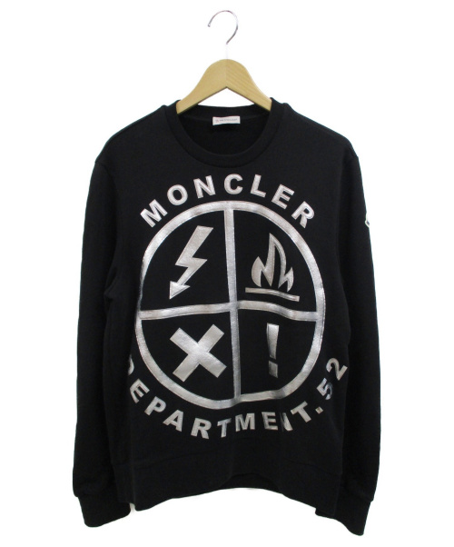 MONCLER（モンクレール）MONCLER (モンクレール) 立体プリントスウェット ブラック サイズ:Mの古着・服飾アイテム