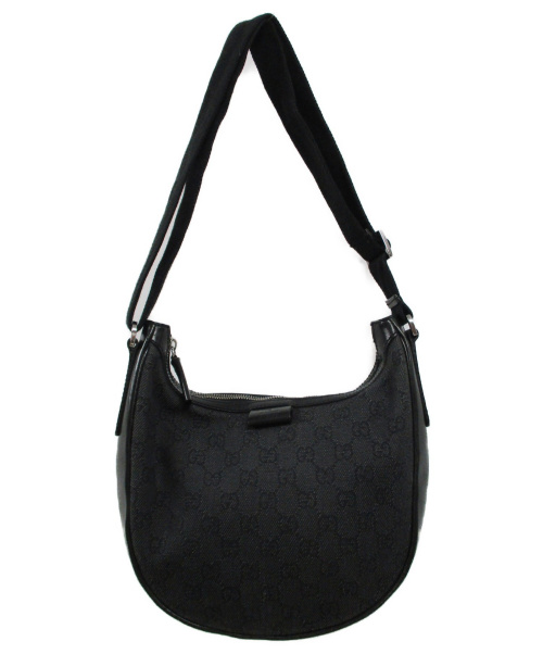 GUCCI（グッチ）GUCCI (グッチ) ショルダーバッグ グレー×ブラック GG 101682 002058の古着・服飾アイテム