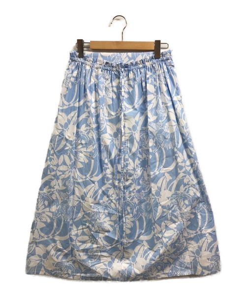 DRAWER（ドゥロワー）DRAWER (ドゥロワー) コットンフラワープリントブルースカート ブルー サイズ:36 未使用品の古着・服飾アイテム