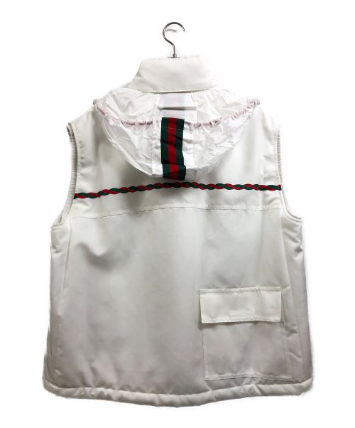 GUCCI（グッチ）GUCCI (グッチ) 22SSインターロッキングG付ナイロンベスト ホワイト サイズ:46の古着・服飾アイテム