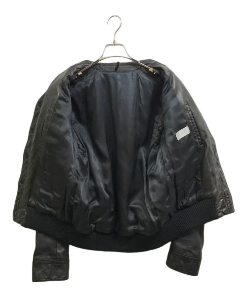 DIOR HOMME（ディオール オム）DIOR HOMME (ディオール オム) レザージャケット ブラック サイズ:48の古着・服飾アイテム