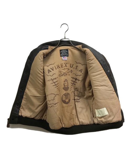 AVIREX（アヴィレックス）AVIREX (アヴィレックス) B-9 レザーベスト ブラウン サイズ:Mの古着・服飾アイテム