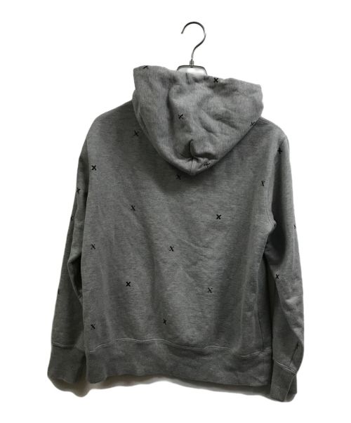 GOD SELECTION XXX（ゴッド セレクション トリプルエックス）GOD SELECTION XXX (ゴッドセレクショントリプルエックス) Xロゴ総柄パーカー グレー サイズ:Sの古着・服飾アイテム