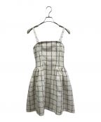 eimy istoireエイミーイストワール）の古着「ツイードベアミニワンピース」｜ホワイト