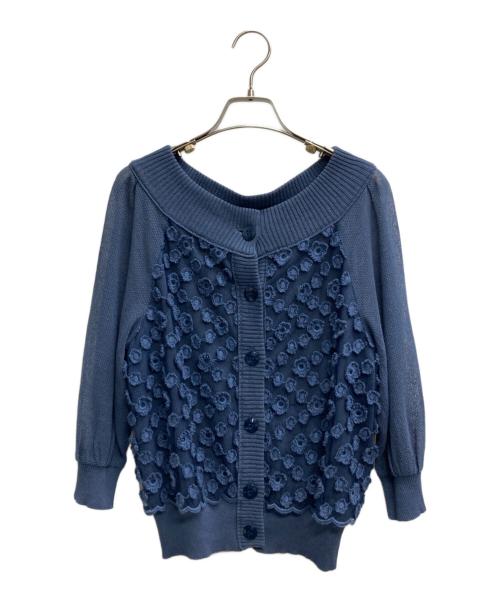 YUKI TORII（ユキ トリイ）YUKI TORII (ユキ トリイ) カーディガン ブルー サイズ:40の古着・服飾アイテム