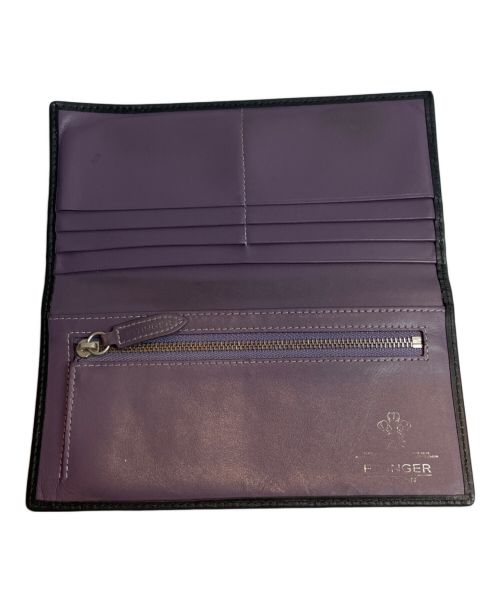 ETTINGER（エッティンガー）ETTINGER (エッティンガー) 二つ折り長財布 ブラックの古着・服飾アイテム