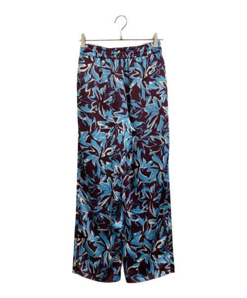 UNTITLED（アンタイトル）UNTITLED (アンタイトル) ボタニカル柄 リラックスパンツ ブルー×ブラウン サイズ:2 未使用品の古着・服飾アイテム