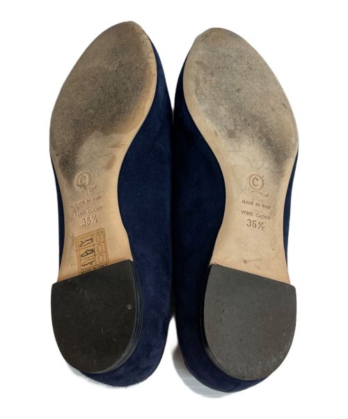 ALEXANDER McQUEEN（アレキサンダーマックイーン）ALEXANDER McQUEEN (アレキサンダーマックイーン) オペラシューズ ネイビー サイズ:36 1/2の古着・服飾アイテム