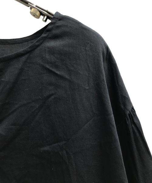 URBAN RESEARCH DOORS（アーバンリサーチドアーズ）URBAN RESEARCH DOORS (アーバンリサーチドアーズ) コットンツイル2WAYギャザーブラウス ブラック サイズ:Mの古着・服飾アイテム