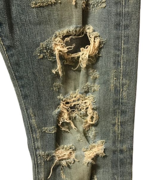 Saint Laurent Paris（サンローランパリ）Saint Laurent Paris (サンローランパリ) デストロイ ダメージ クラッシュ スキニー デニム パンツ インディゴ サイズ:24の古着・服飾アイテム