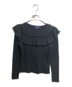 M'S GRACYエムズグレイシー）の古着「フリルニット」｜ブラック