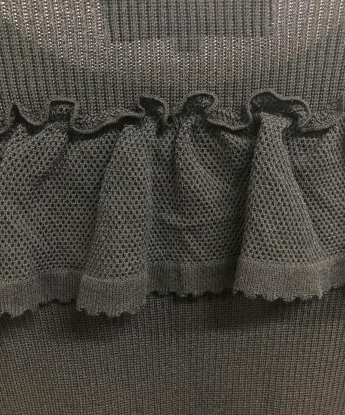 M'S GRACY（エムズグレイシー）M'S GRACY (エムズグレイシー) フリルニット ブラック サイズ:Mの古着・服飾アイテム