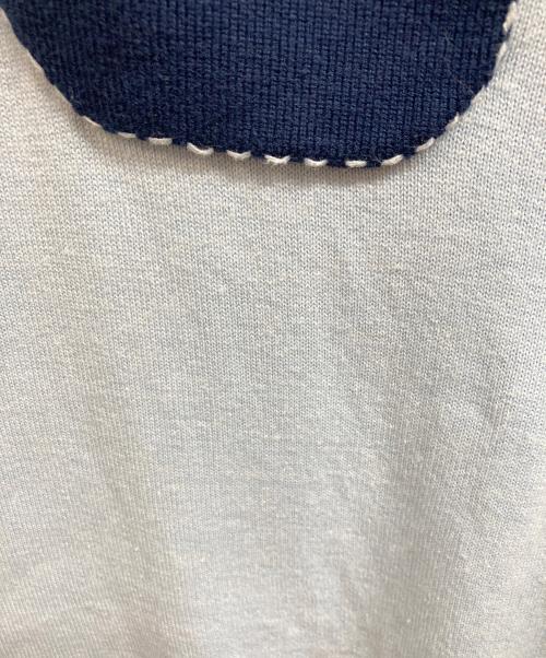 son of the cheese（（サノバチーズ））SON OF THE CHEESE (（サノバチーズ）) Hand Stitch Polo Knit ブルー サイズ:Ｍの古着・服飾アイテム
