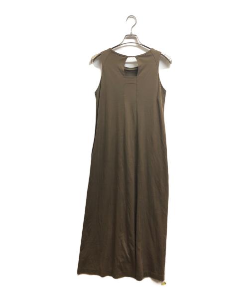 BALLSEY（ボールジィ）BALLSEY (ボールジィ) コットンスムースジャージー アメリカンスリーブワンピース ベージュ サイズ:Sの古着・服飾アイテム