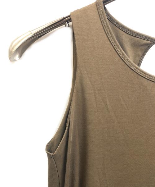 BALLSEY（ボールジィ）BALLSEY (ボールジィ) コットンスムースジャージー アメリカンスリーブワンピース ベージュ サイズ:Sの古着・服飾アイテム