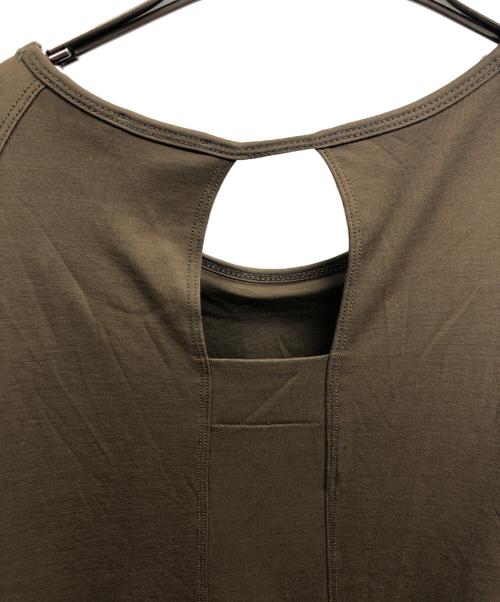 BALLSEY（ボールジィ）BALLSEY (ボールジィ) コットンスムースジャージー アメリカンスリーブワンピース ベージュ サイズ:Sの古着・服飾アイテム