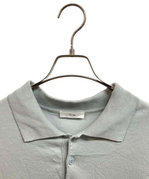 ATON（エイトン）ATON (エイトン) ニットポロシャツ グレー サイズ:06の古着・服飾アイテム