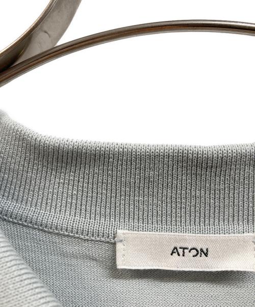 ATON（エイトン）ATON (エイトン) ニットポロシャツ グレー サイズ:06の古着・服飾アイテム