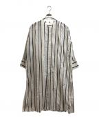 NOLLEY'Sノーリーズ）の古着「ストライプロングシャツ」｜ホワイト