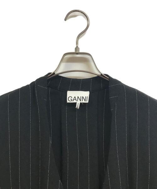 GANNI（ガニー）GANNI (ガニー) カシュクールワンピース ブラック サイズ:36の古着・服飾アイテム