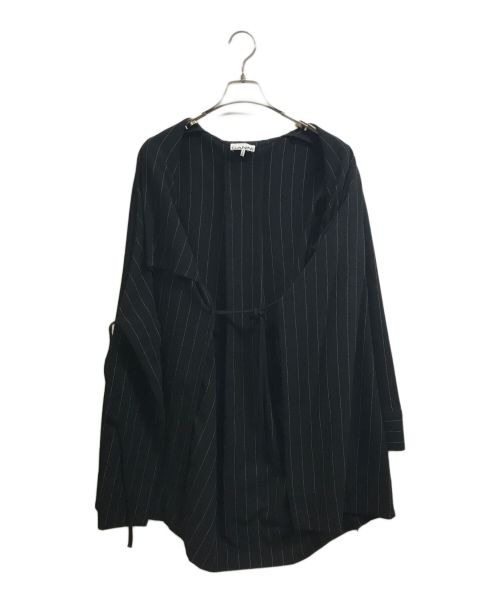 GANNI（ガニー）GANNI (ガニー) カシュクールワンピース ブラック サイズ:36の古着・服飾アイテム