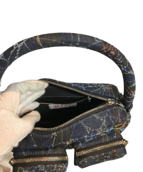 masu（エムエーエスユー）MASU (エムエーエスユー) FLOCKEY WEB MINI BAG インディゴの古着・服飾アイテム