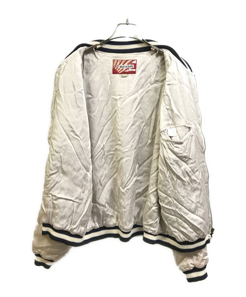 HOUSTON（ヒューストン）HOUSTON (ヒューストン) レーヨンスカジャン ブラック×ホワイト サイズ:Mの古着・服飾アイテム