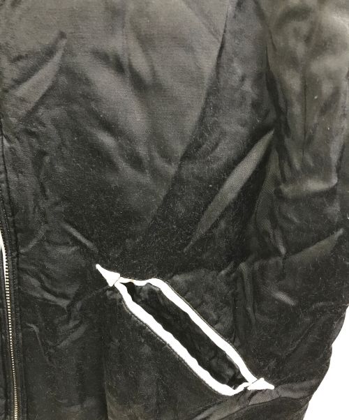 HOUSTON（ヒューストン）HOUSTON (ヒューストン) レーヨンスカジャン ブラック×ホワイト サイズ:Mの古着・服飾アイテム