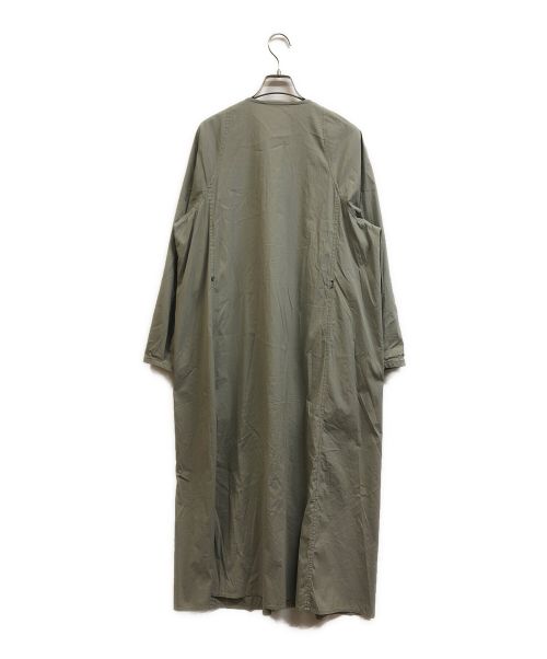 GALERIE VIE（ギャルリーヴィー）GALERIE VIE (ギャルリーヴィー) コットンストレッチブロードクルーネックロングワンピース グレー サイズ:SIZE Fの古着・服飾アイテム