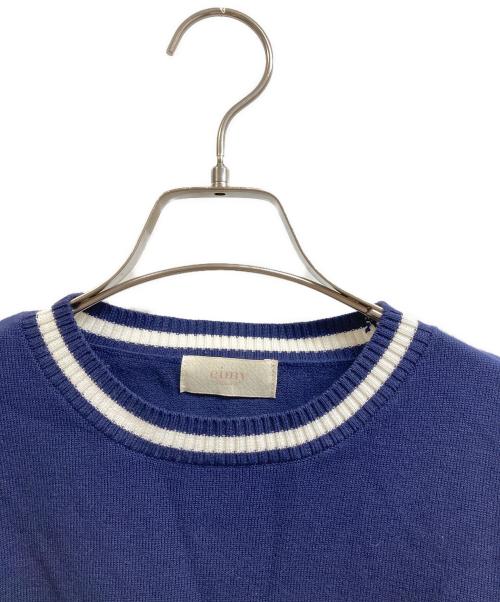 eimy istoire（エイミーイストワール）eimy istoire (エイミーイストワール) ロゴニットプルオーバー ネイビー サイズ:Freeの古着・服飾アイテム