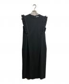 MARILYN MOONマリリンムーン）の古着「フリルニットワンピース」｜ブラック