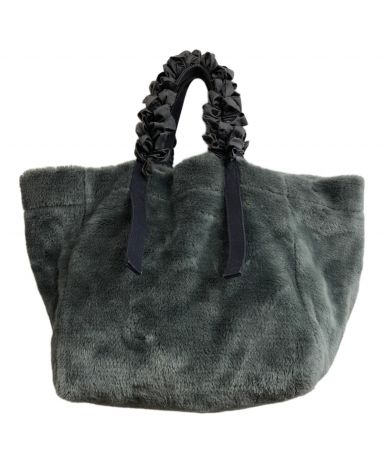 LUDLOW ラドロー リアル ラムファー ドローストリング バッグ 緑 × 灰 2025年最新】ludlow バッグ ファーの人気アイテム - メルカリ