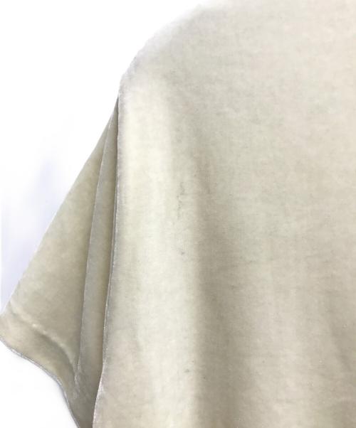 courreges（クレージュ）courreges (クレージュ) センターロゴベロアカットソー アイボリー サイズ:9Rの古着・服飾アイテム