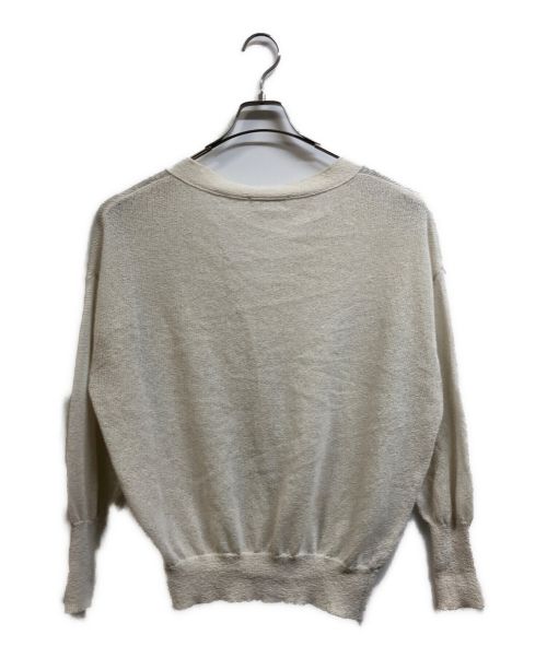 Whim Gazette（ウィムガゼット）Whim Gazette (ウィムガゼット) camifine Vネックカーディガン ホワイト サイズ:FREEの古着・服飾アイテム